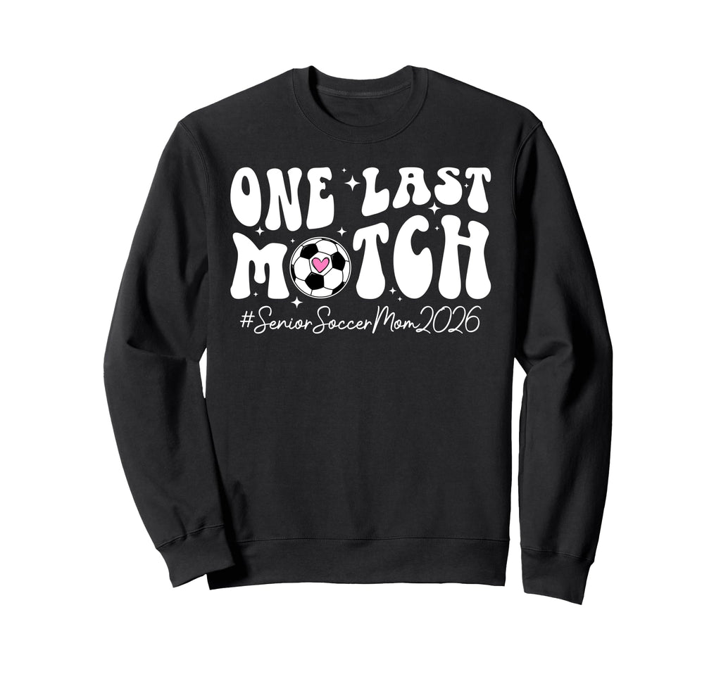 Groovy Soccer Senior Mom 2026 Soccer Sweatshirt - Graphic Print Unisex