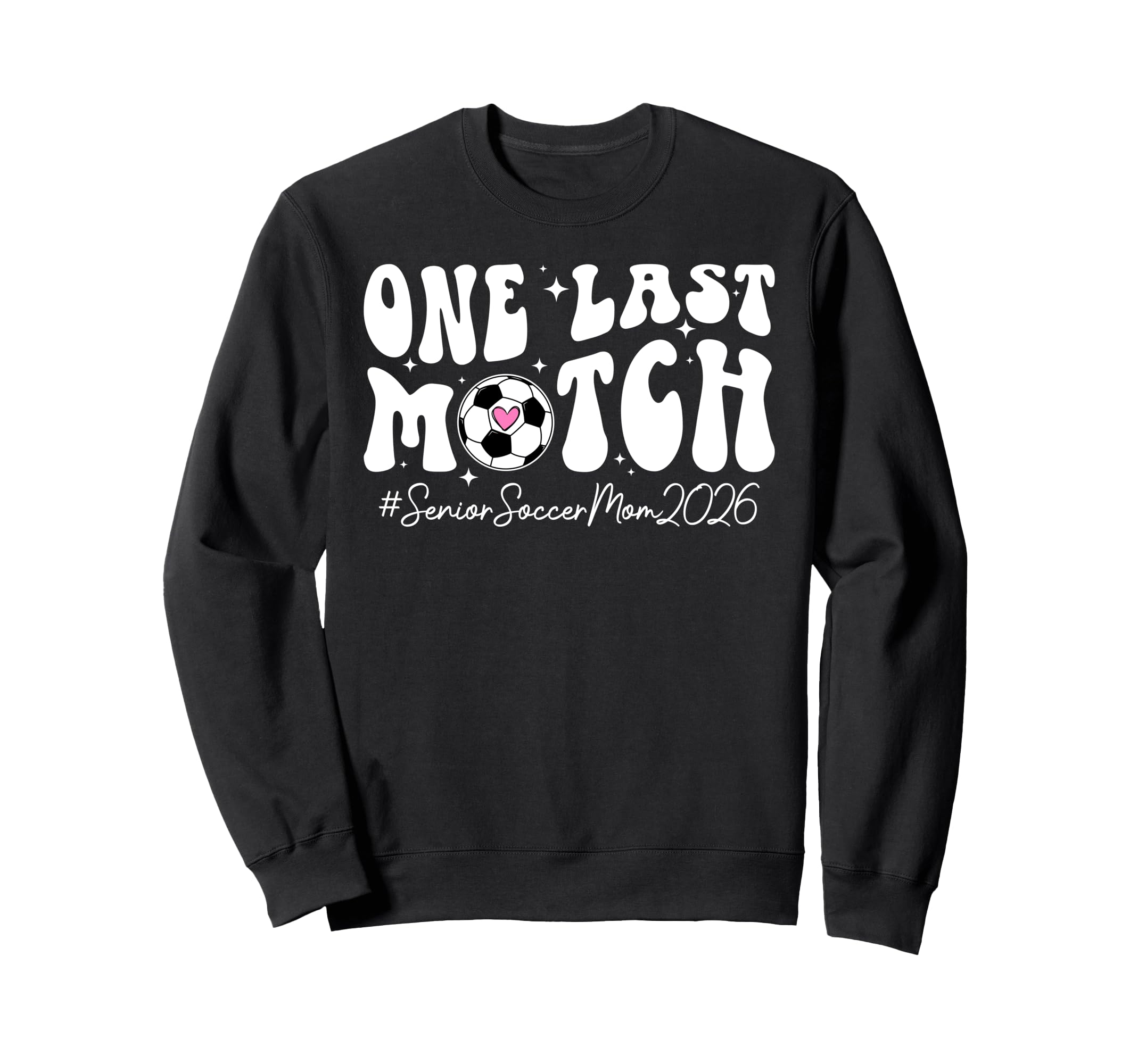 Groovy Soccer Senior Mom 2026 Soccer Sweatshirt - Graphic Print Unisex