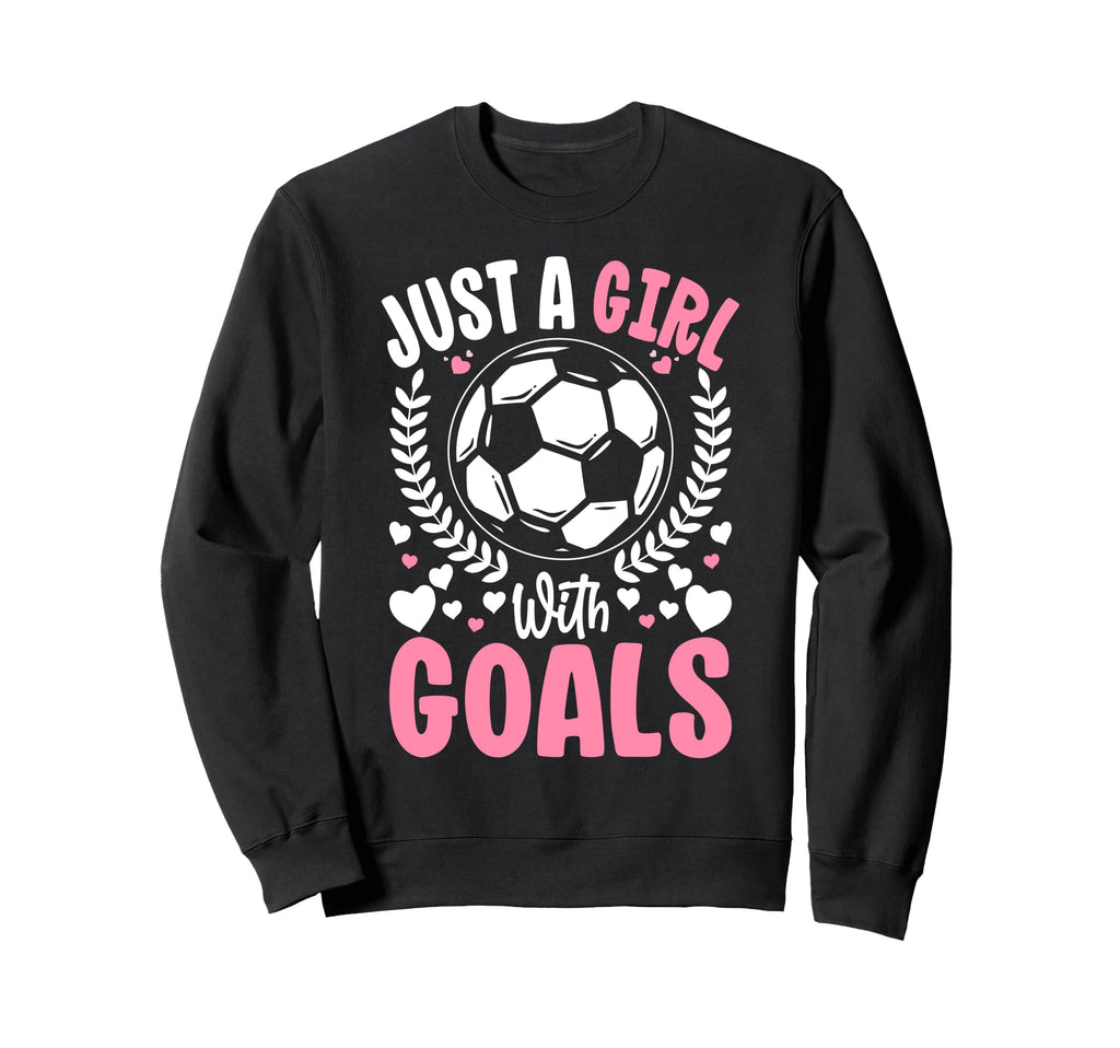Just Goals Soccer Team Sport Goal Sweatshirt - Minimalist Print for Adults