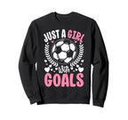 Just Goals Soccer Team Sport Goal Sweatshirt - Minimalist Print for Adults
