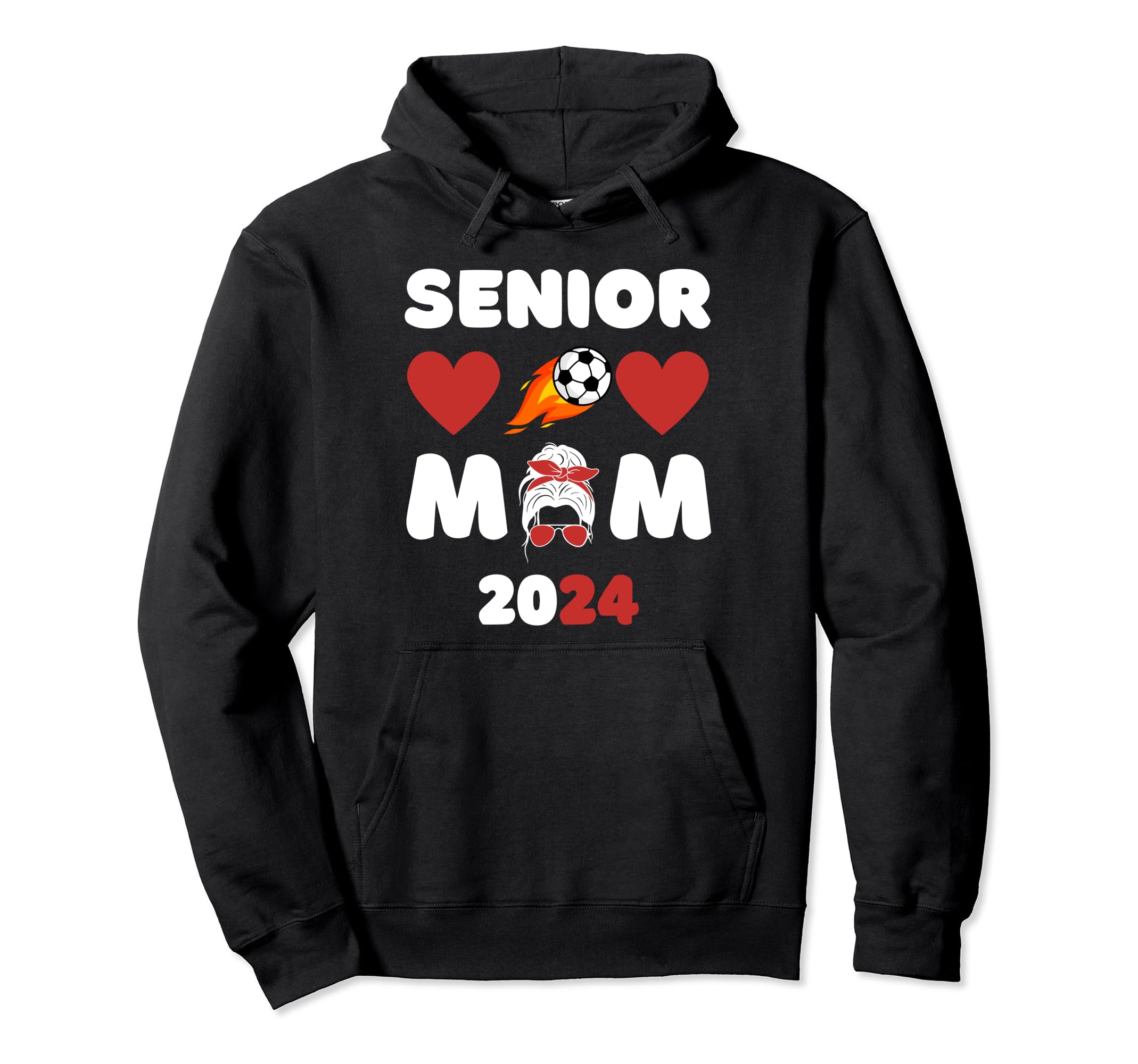 Senior Mom Class 2024 Soccer Mom Graduation Hoodie - Trendy Graphic Unisex