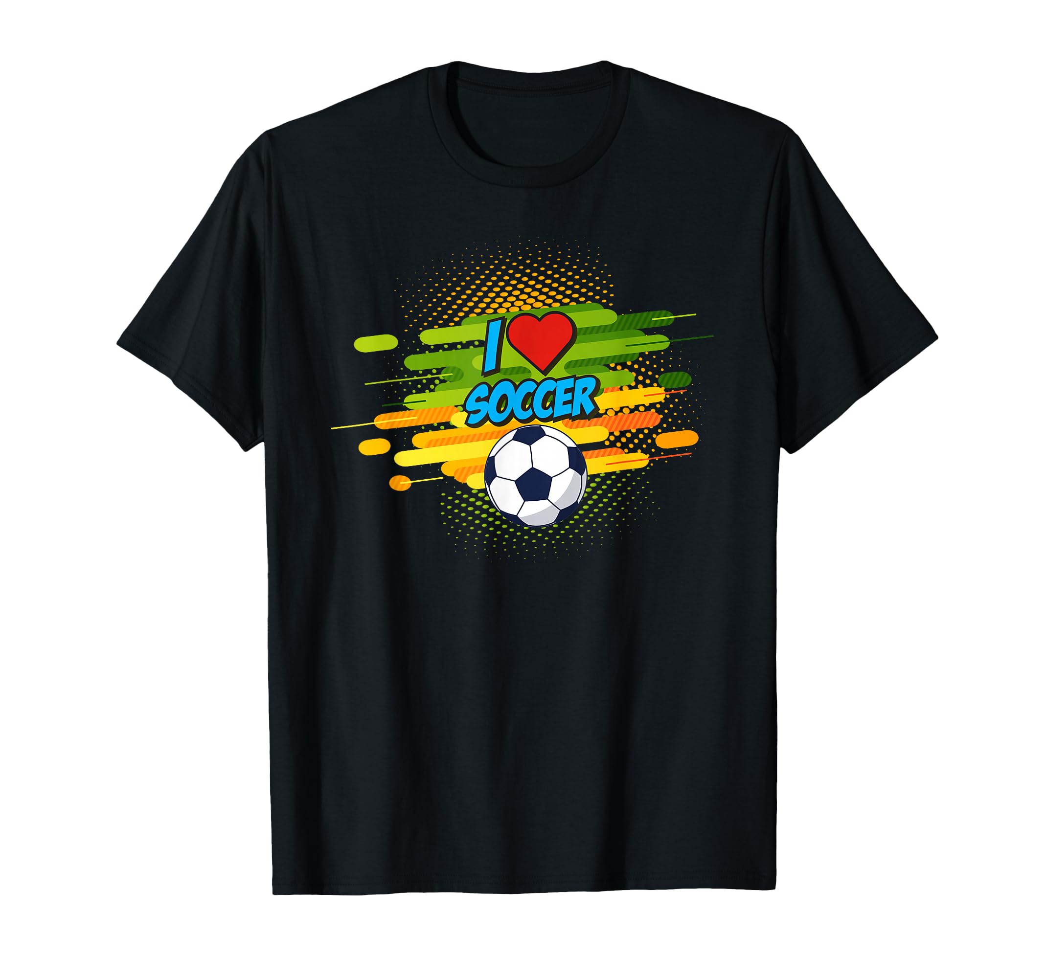 Funny Football I Love Soccer Team Sport T-Shirt - Unique Graphic Unisex