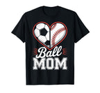 Soccer Baseball Ball Mom Soccer Player T-Shirt - Unique Graphic for Adults