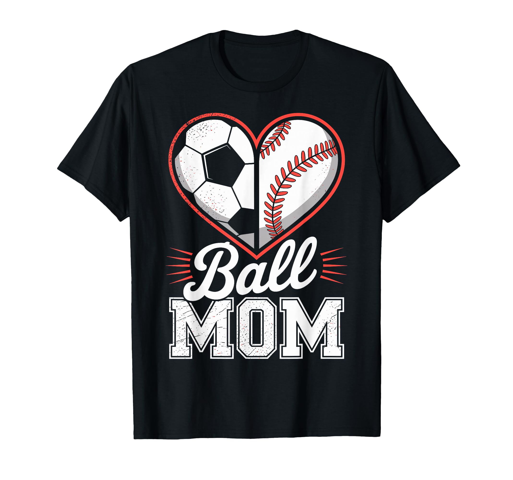 Soccer Baseball Ball Mom Soccer Player T-Shirt - Unique Graphic for Adults