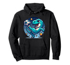 Soccer Playing T Rex Dinosaur Kicking Hoodie - Custom Art Print Men Women
