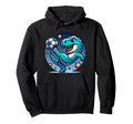Soccer Player T Rex Dinosaur Hoodie - Fun Novelty Design for Adults
