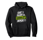 Eat Sleep Handball Repeat Funny Sport Hoodie - Novelty Apparel for Adults