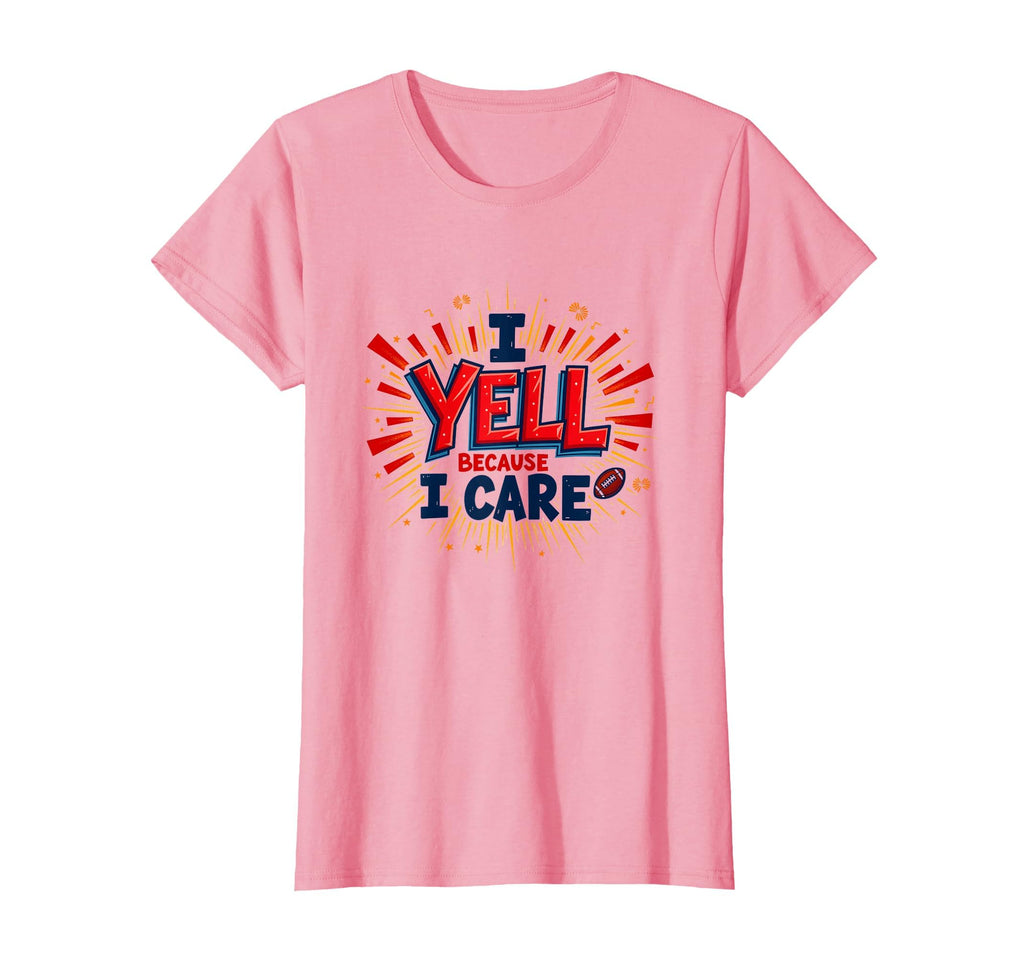 Football Dad Cheer Mom I Yell T-Shirt - Aesthetic Graphic for Adults