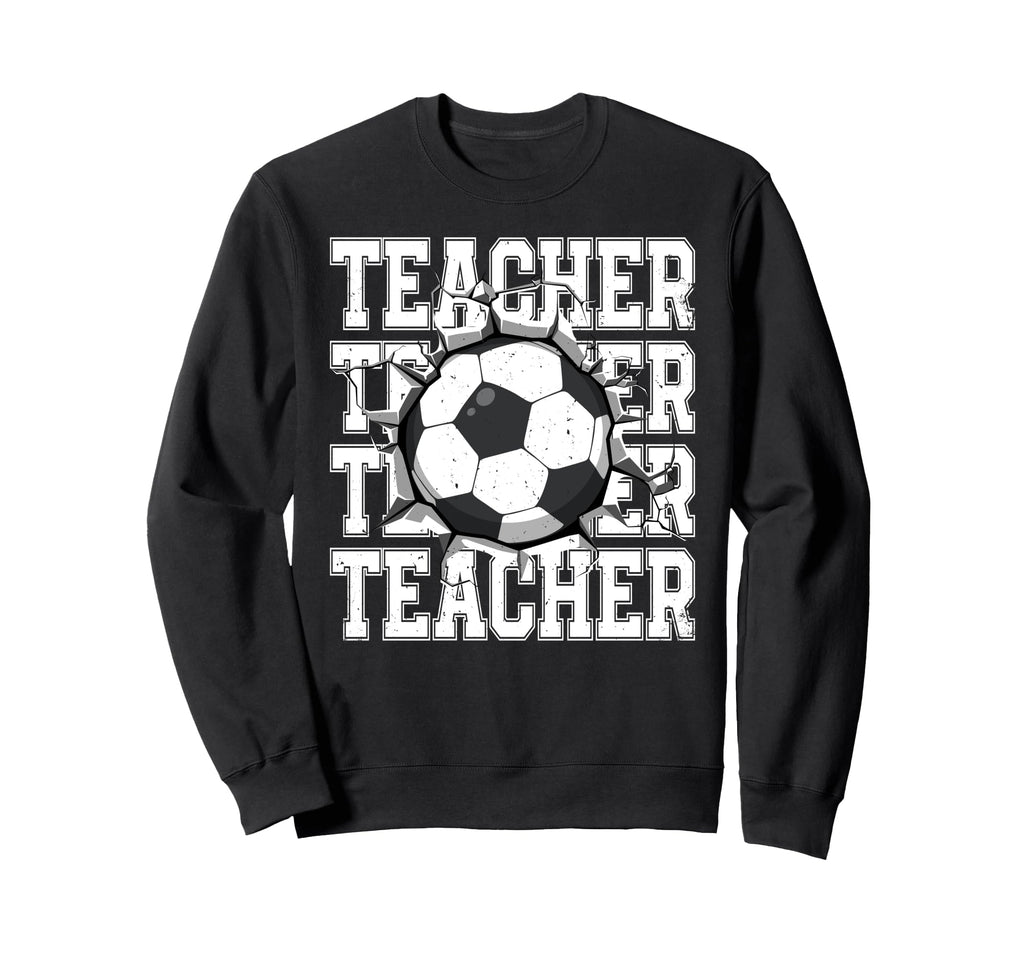 Soccer Teacher Cracked Wall Sweatshirt - Custom Art Print for Adults