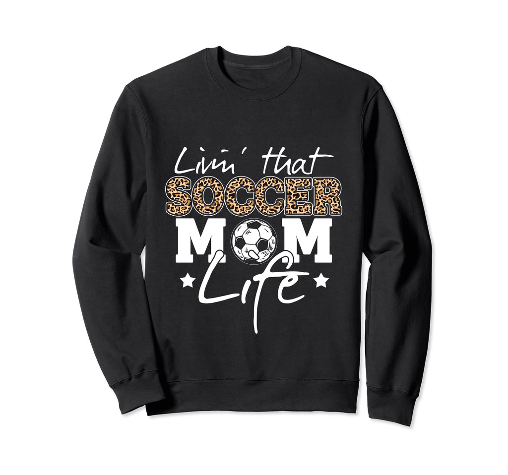 Funny Soccer Lover Leopard Pattern Sweatshirt - Graphic Print Men Women