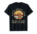 Sloth Soccer Team Outfit Soccer T-Shirt - Minimalist Print Men Women