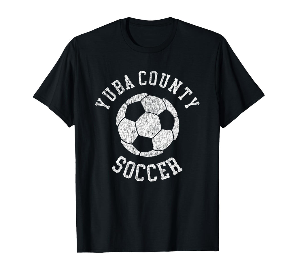 Yuba County Soccer Distressed 90S T-Shirt - Unique Graphic Men Women
