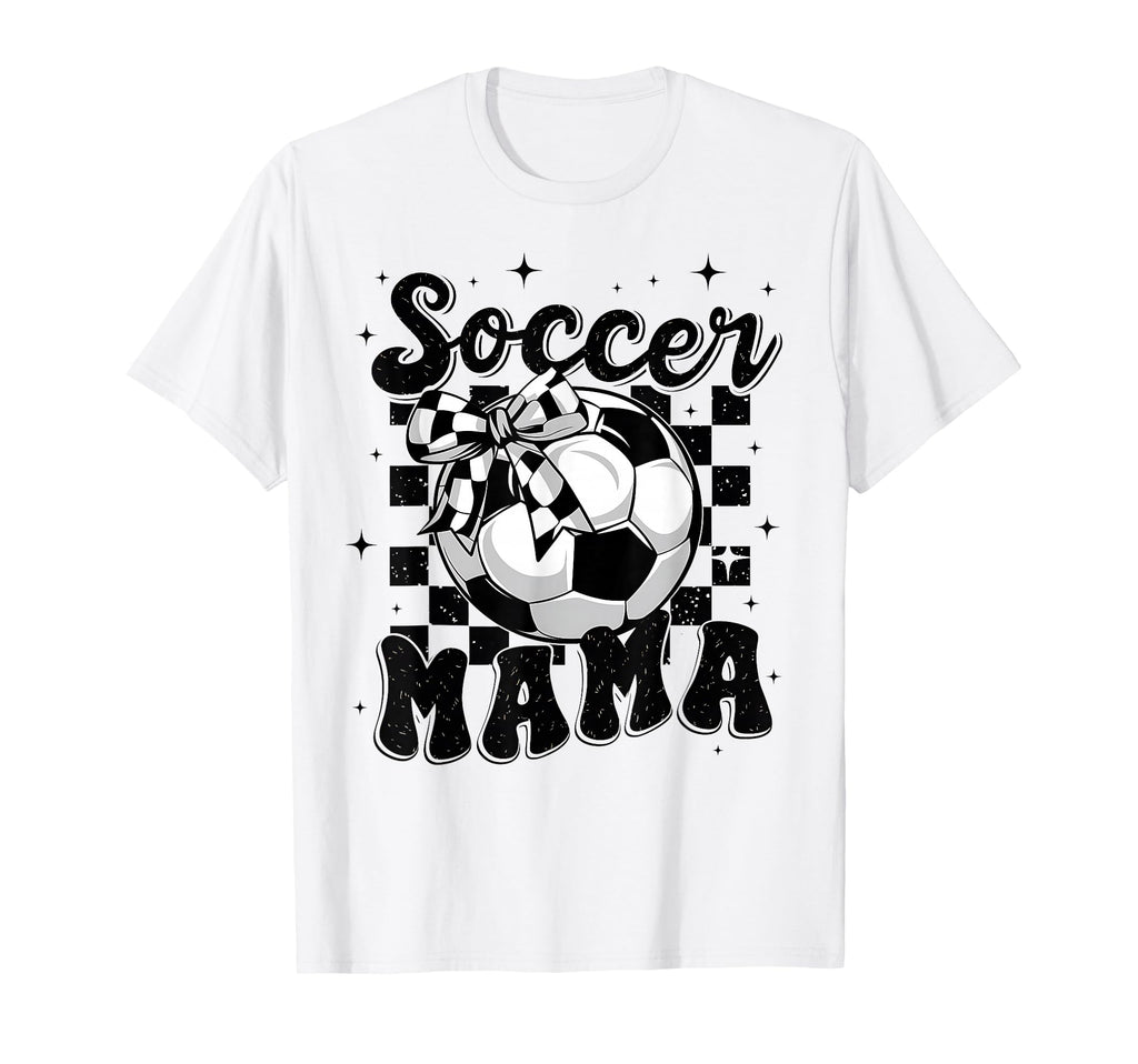 Soccer Mama Mother Mommy Preppy Soccer T-Shirt - Trendy Graphic Men Women