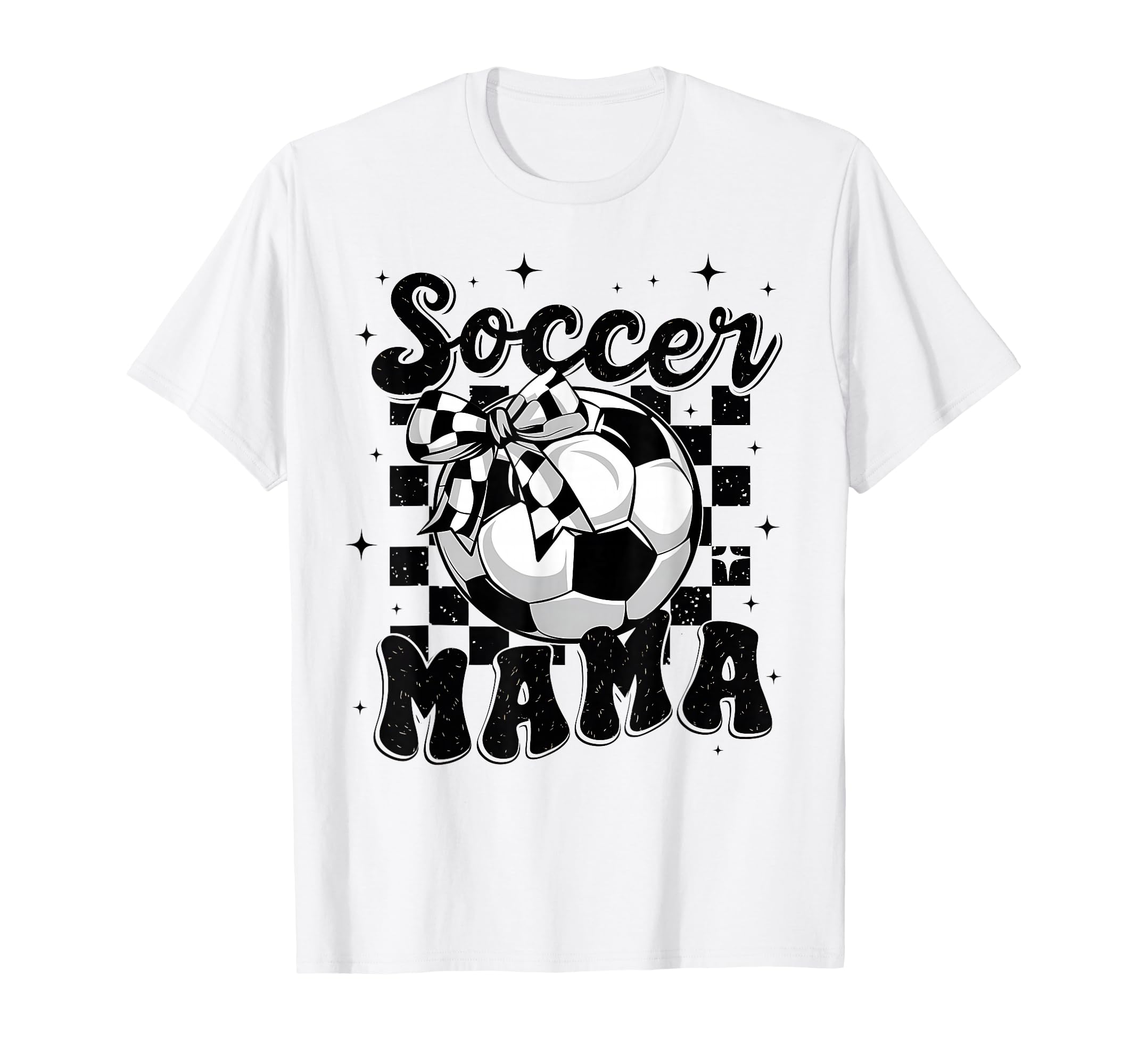 Soccer Mama Mother Mommy Preppy Soccer T-Shirt - Trendy Graphic Men Women