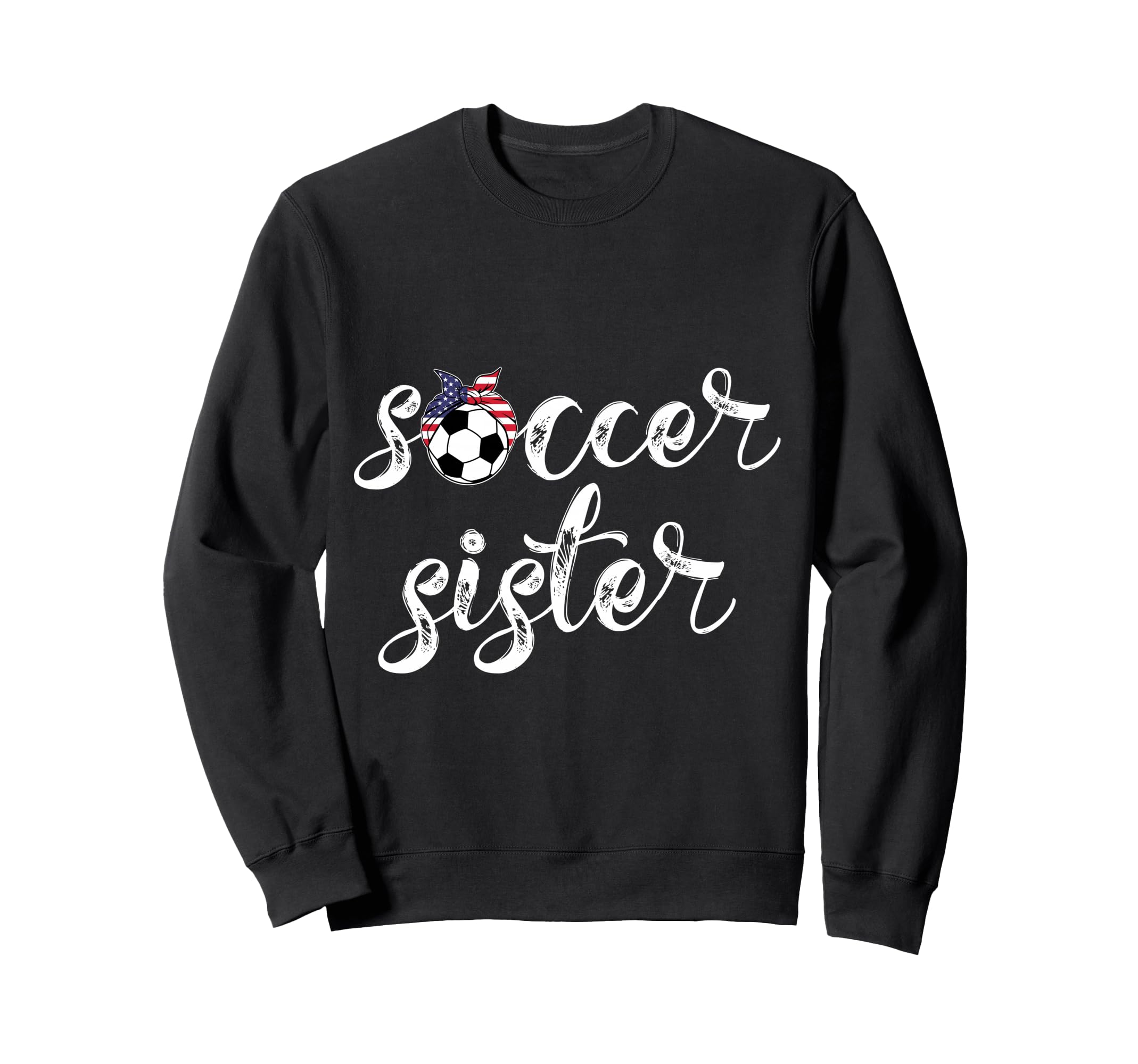 Womens Soccer Player Bandana Ball Sweatshirt - Aesthetic Graphic Men Women