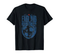 England Distressed Soccer Emblem T-Shirt - Trendy Graphic Men Women