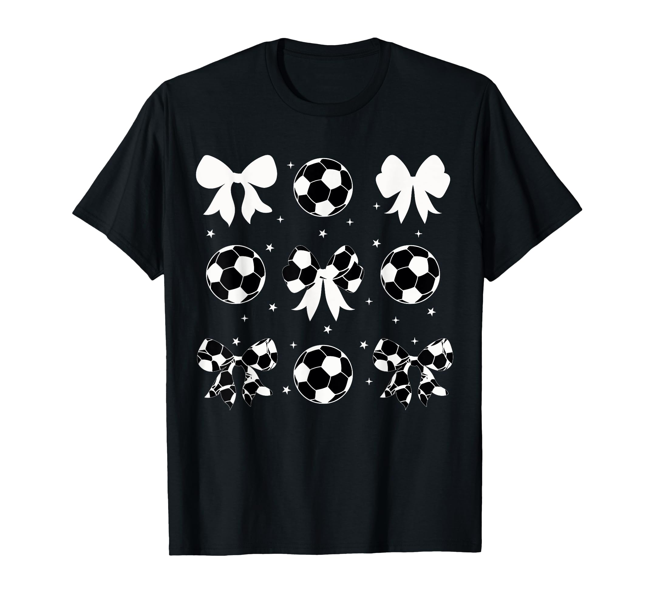 Coquette Soccer Bow Cheer Soccer Mama T-Shirt - Novelty Apparel Men Women