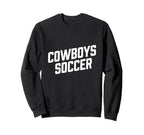 Cowboy Inspired Text Soccer Sweatshirt - Minimalist Print Men Women