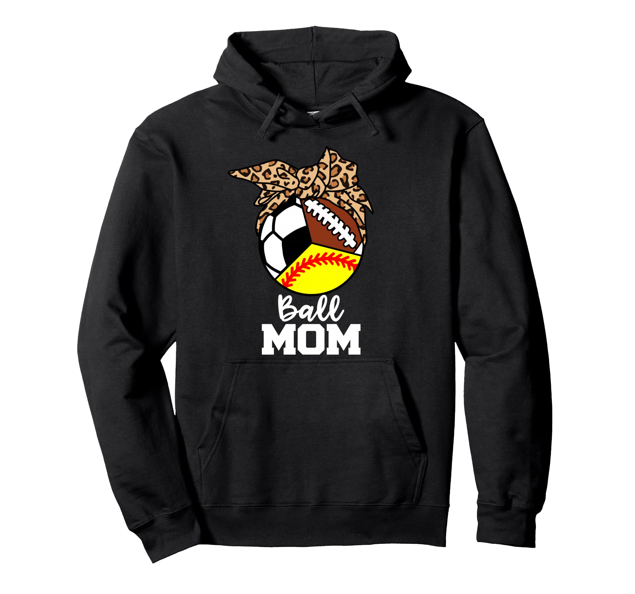 Ball Mom Funny Softball Soccer Hoodie - Custom Art Print Men Women