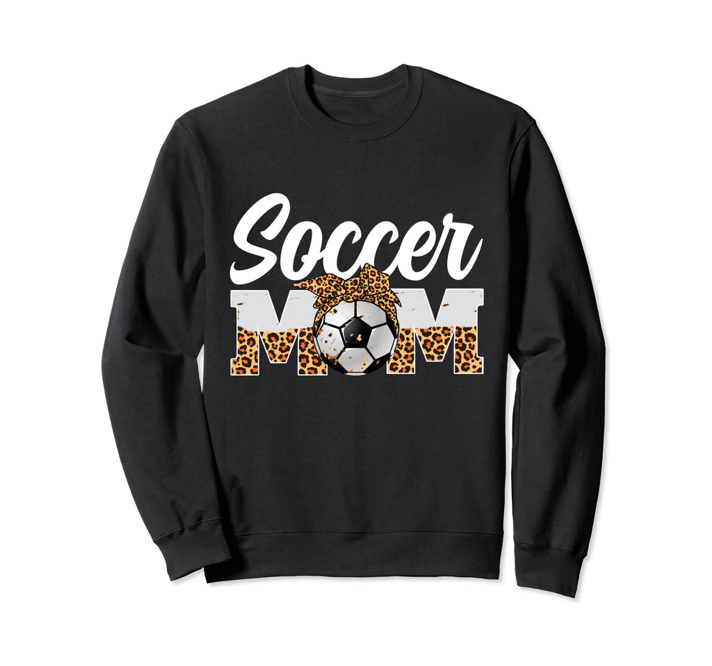 Soccer Mom Game Day Leopard Sweatshirt - Aesthetic Graphic for Adults