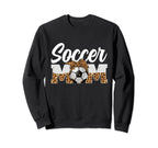 Soccer Mom Game Day Leopard Sweatshirt - Aesthetic Graphic for Adults