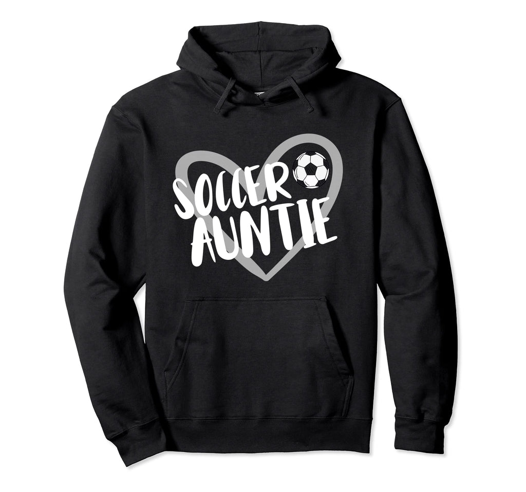Soccer Auntie Heart Hoodie - Fun Novelty Design Unisex