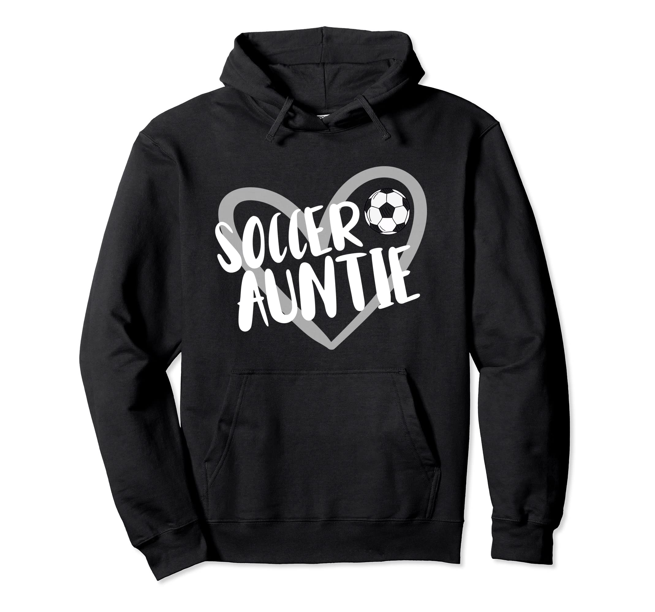 Soccer Auntie Heart Hoodie - Fun Novelty Design Unisex