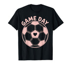 Womens Soccer Game Day Ladies Heart Soccer T-Shirt - Trendy Graphic Unisex