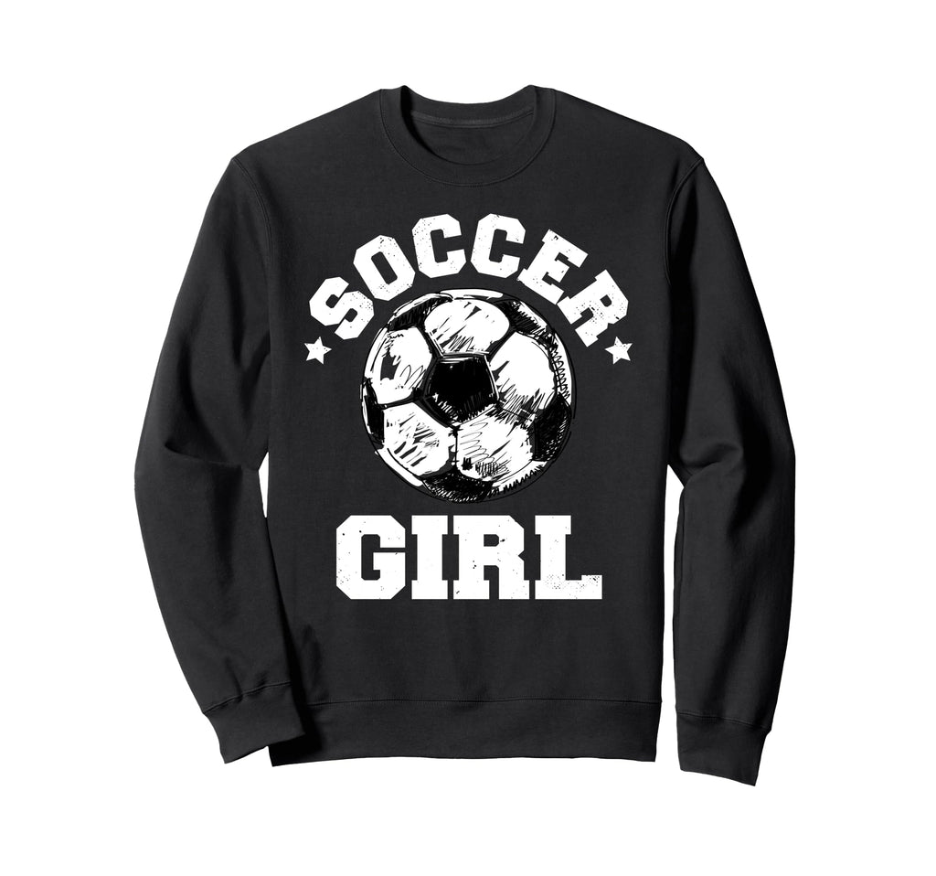 Soccer Funny Soccer Ball Distressed Sweatshirt - Trendy Graphic Unisex
