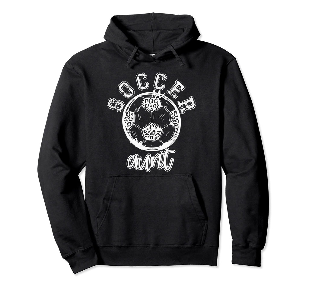 Soccer Aunt Leopard Cheetah Trendy Hoodie - Casual Everyday Wear Men Women