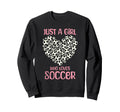 Just Who Loves Soccer Heart Womens Sweatshirt - Trendy Graphic for Adults