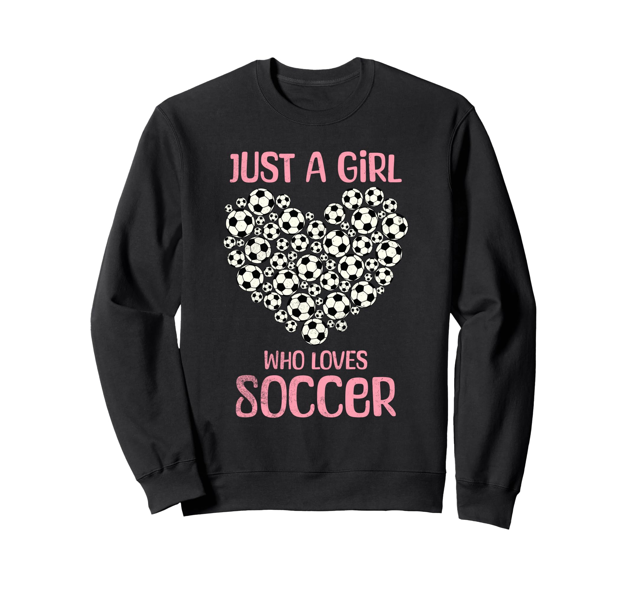 Just Who Loves Soccer Heart Womens Sweatshirt - Trendy Graphic for Adults