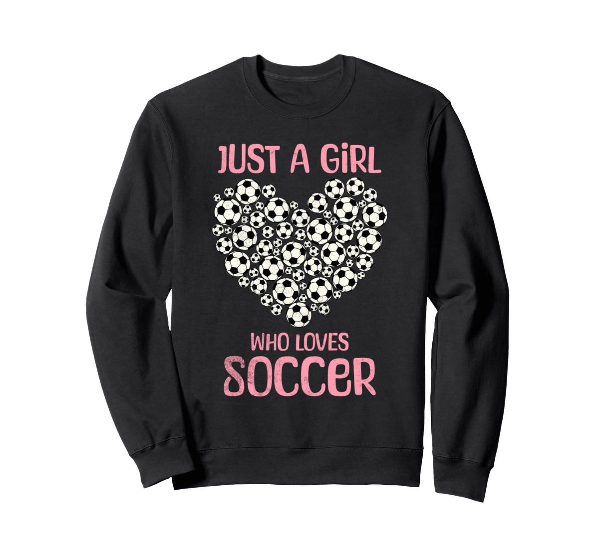 Just Who Loves Soccer Heart Womens Sweatshirt - Novelty Apparel Men Women