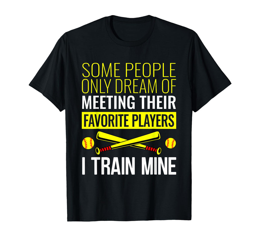 Funny Softball Coach Trainer Bat T-Shirt - Casual Everyday Wear Men Women