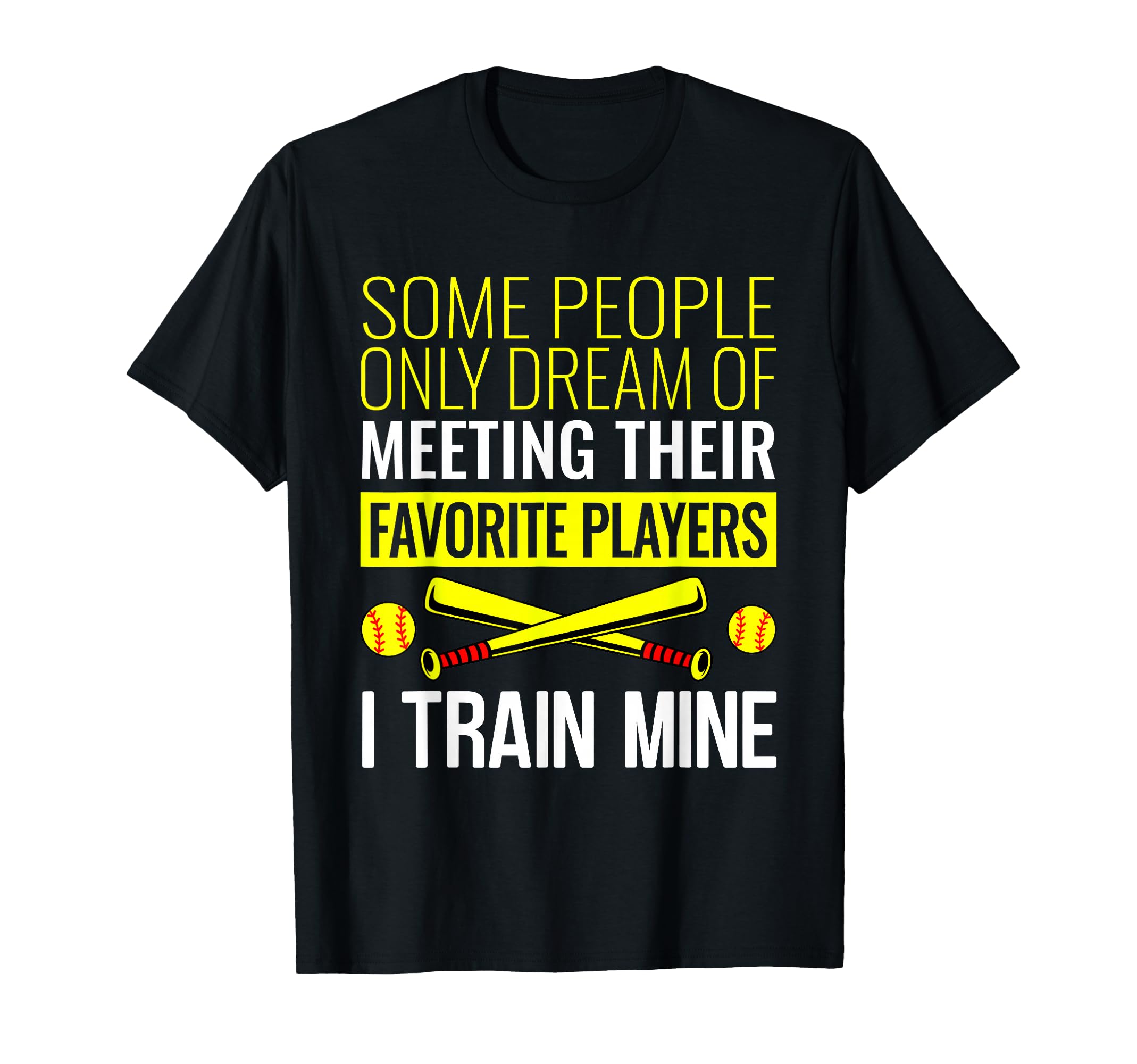 Funny Softball Coach Trainer Bat T-Shirt - Casual Everyday Wear Men Women