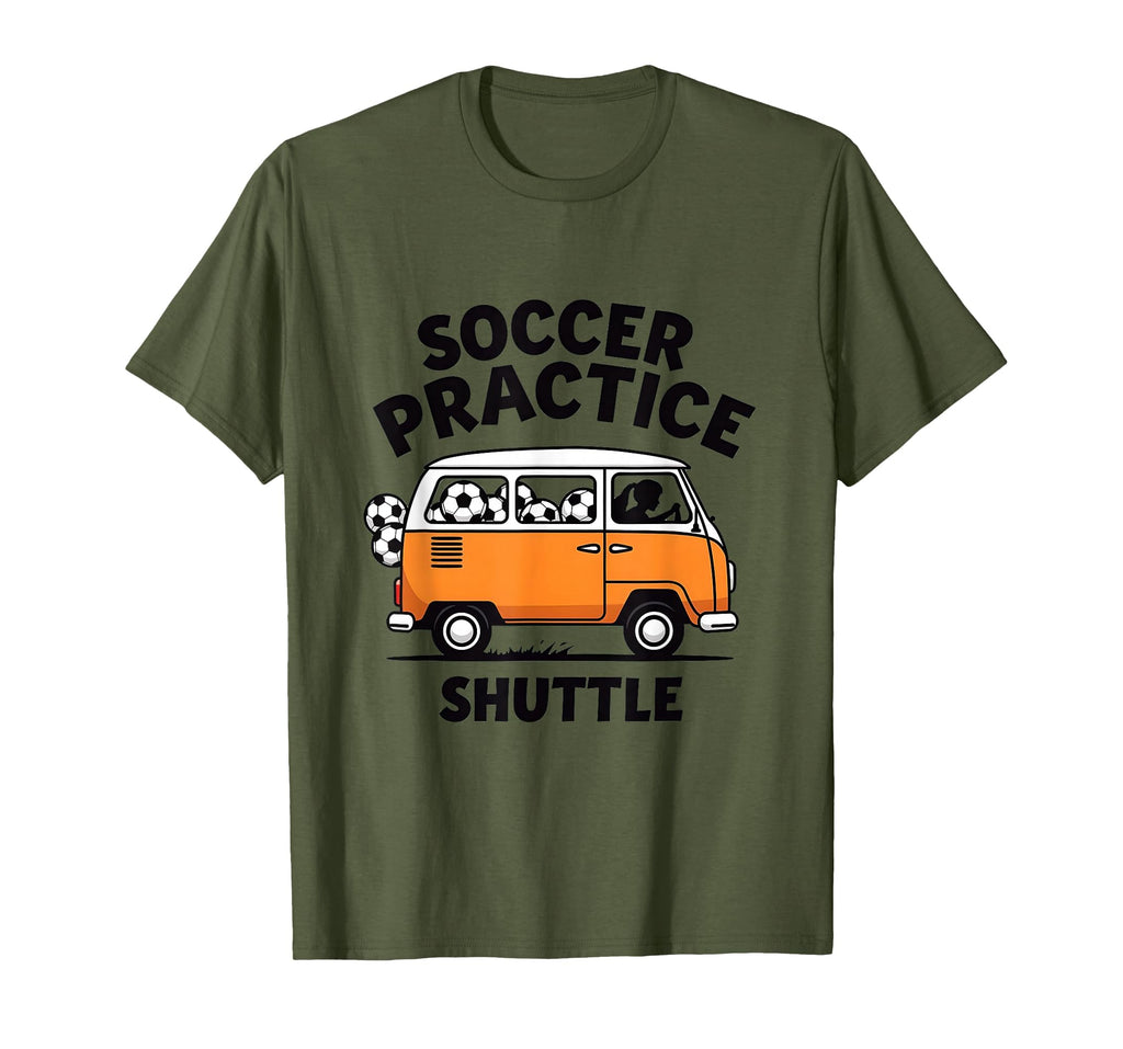 Soccer Practice Shuttle Soccer Mom T-Shirt - Custom Art Print for Adults