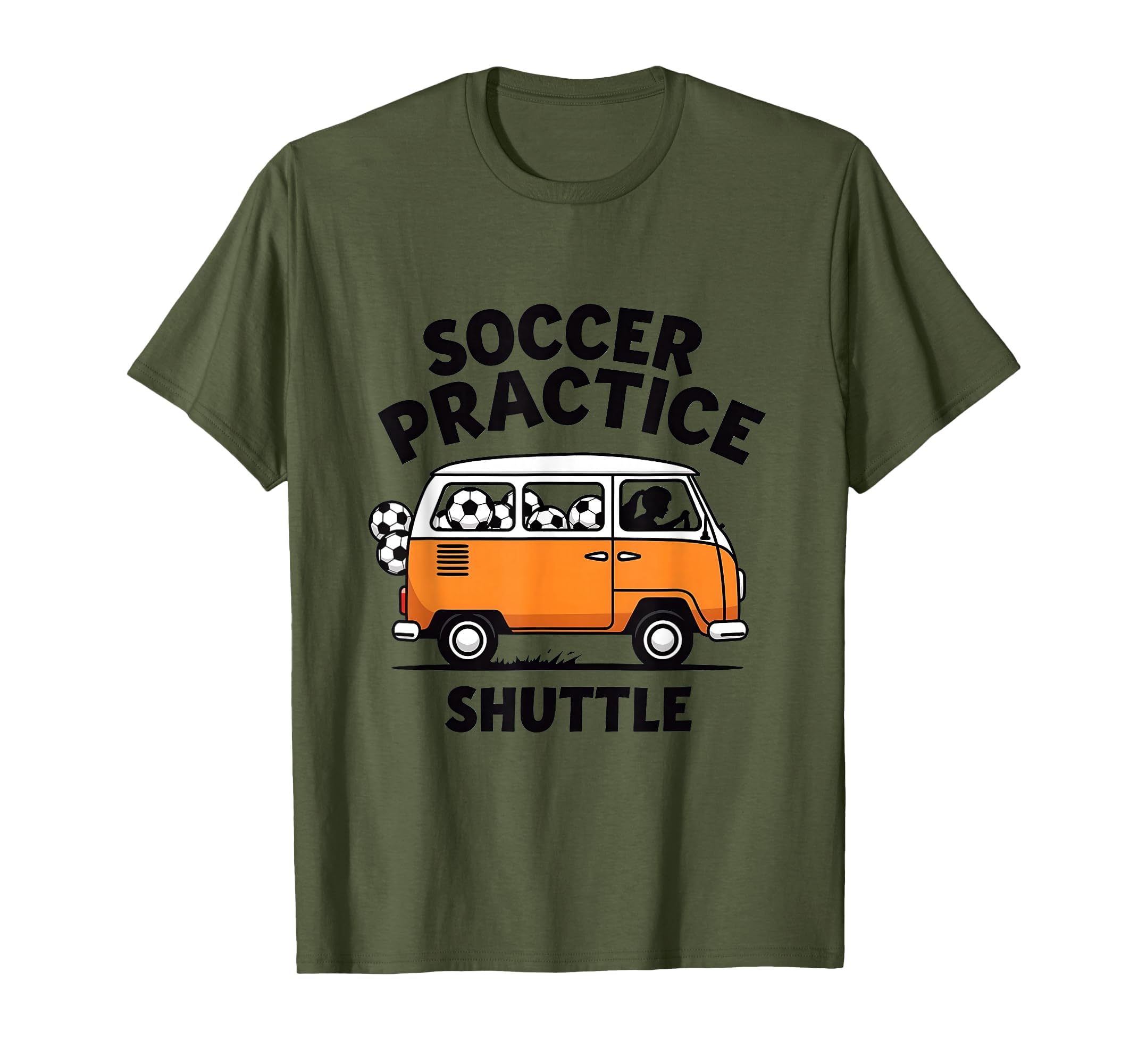 Soccer Practice Shuttle Soccer Mom T-Shirt - Custom Art Print for Adults
