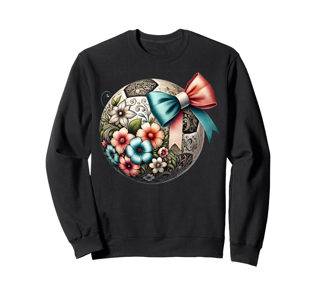 Soccer Player Lover Floral Flower Sweatshirt - Aesthetic Graphic for Adults