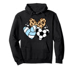 Soccer Volleyball Heart Funny Soccer Hoodie - Custom Art Print Men Women