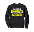 Football Football Player Outfit Peace Sweatshirt - Unique Graphic Unisex