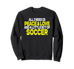 Football Football Player Outfit Peace Sweatshirt - Unique Graphic Unisex