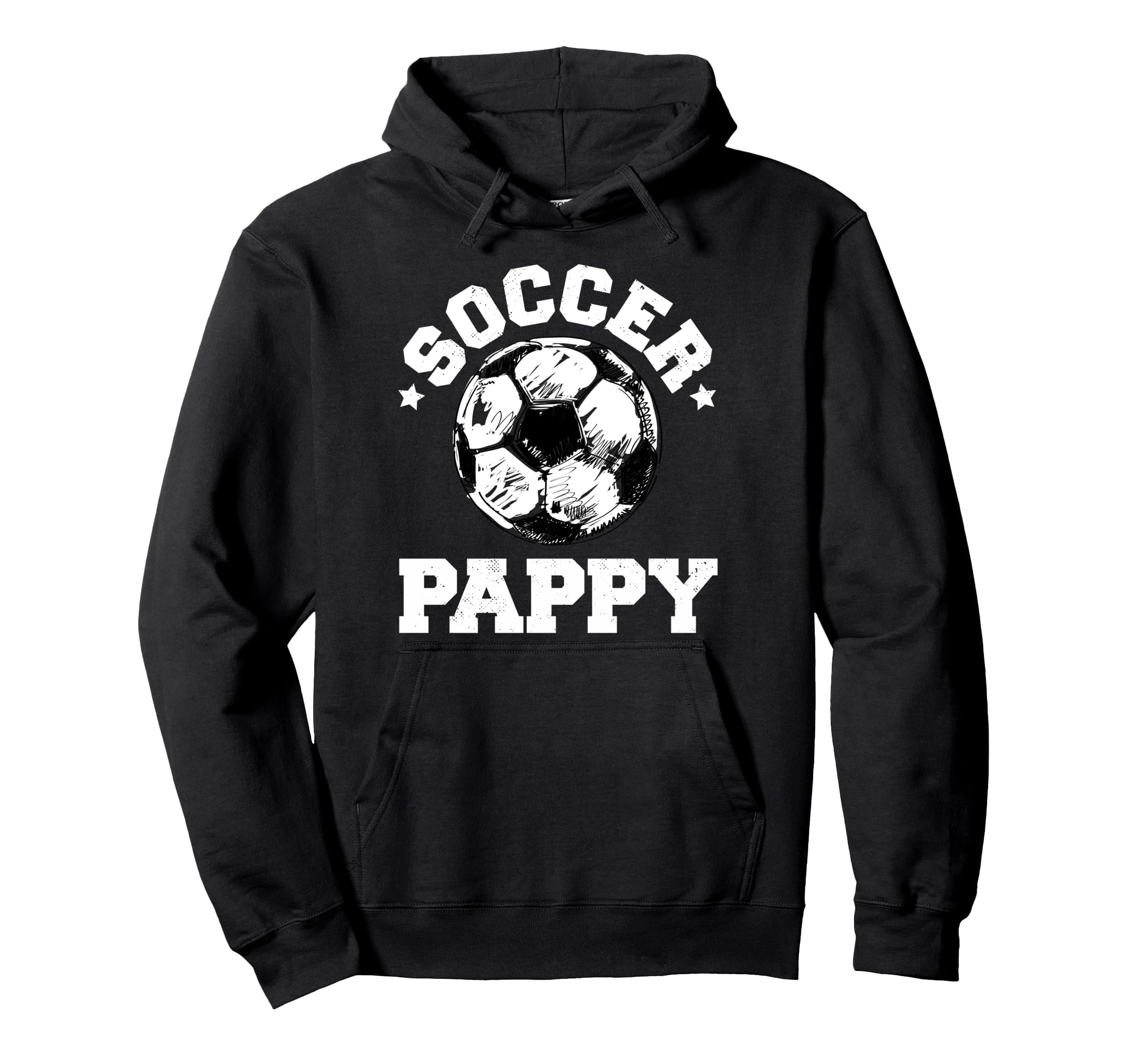 Soccer Pappy Soccer Ball Distressed Hoodie - Aesthetic Graphic for Adults