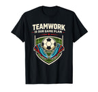 Teamwork Is Our Game Plan T-Shirt - Novelty Apparel for Adults