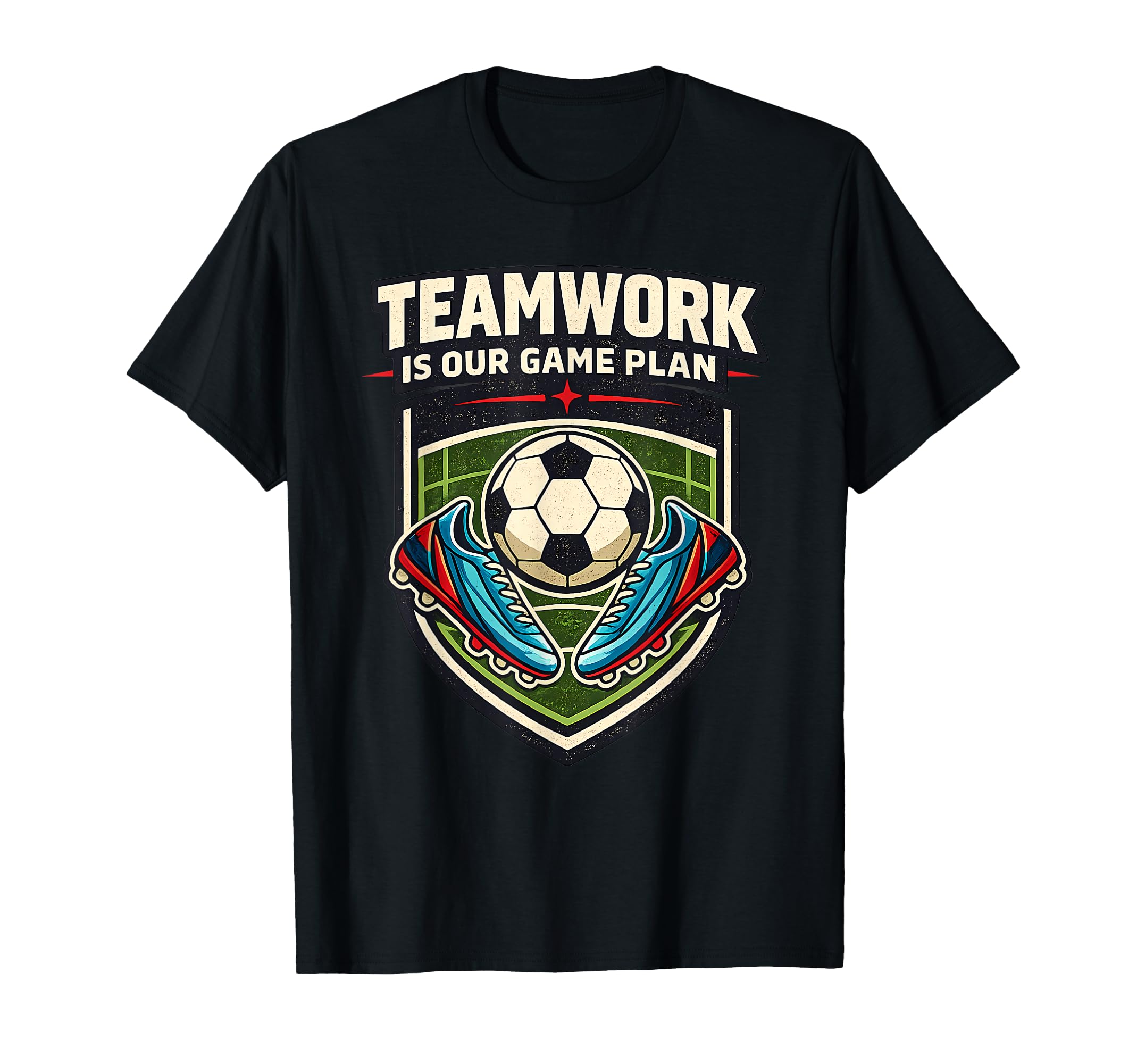 Teamwork Is Our Game Plan T-Shirt - Novelty Apparel for Adults