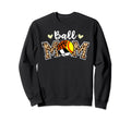 Ball Mom Leopard Softball Soccer Sweatshirt - Custom Art Print for Adults