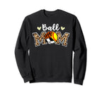 Ball Mom Leopard Softball Soccer Sweatshirt - Custom Art Print for Adults