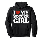 I Love My Soccer Soccer Lover Hoodie - Trendy Graphic for Adults