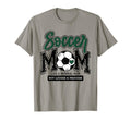 Soccer Mom Green Soccer Player T-Shirt - Aesthetic Graphic for Adults