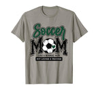 Soccer Mom Green Soccer Player T-Shirt - Aesthetic Graphic for Adults
