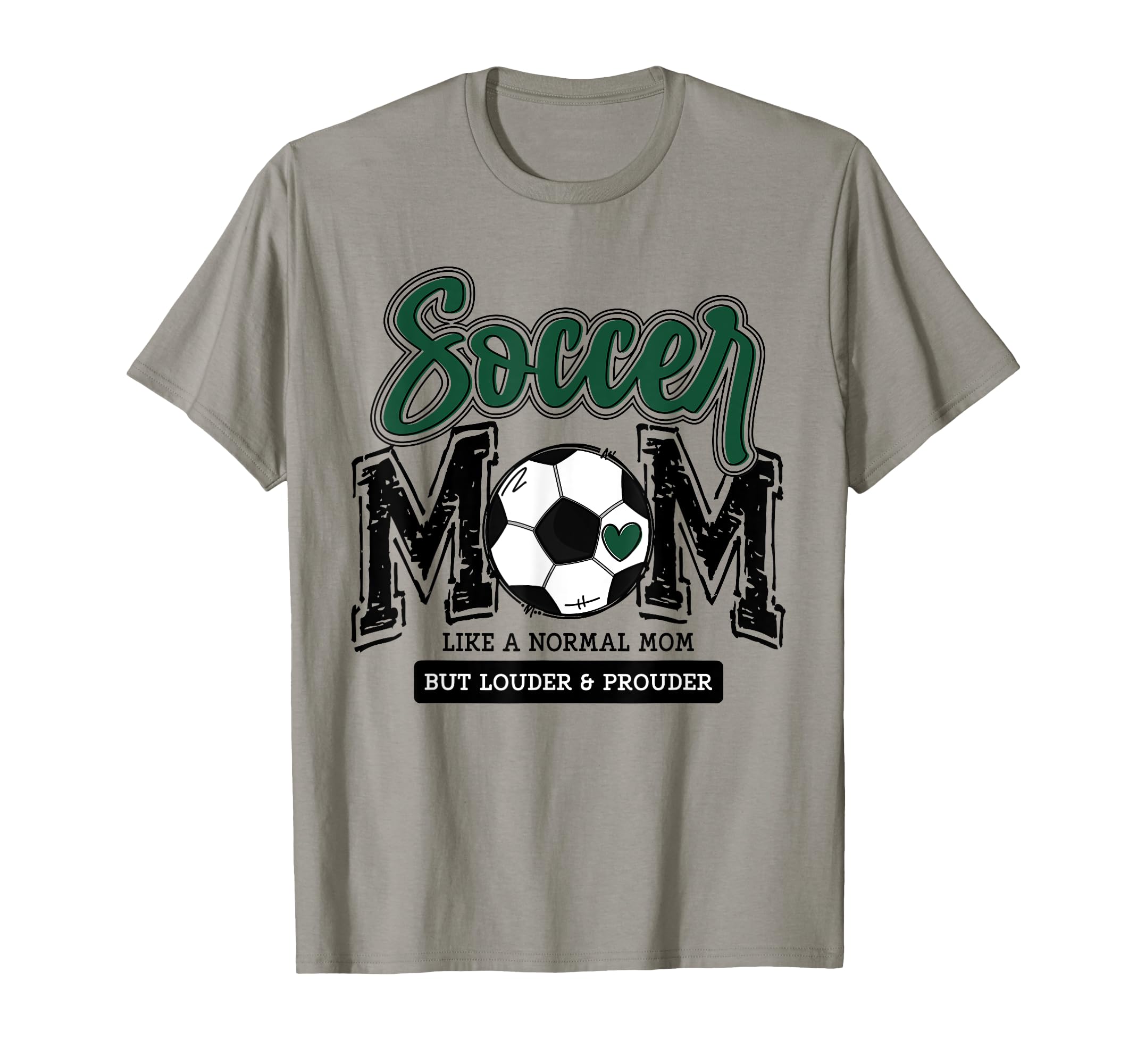 Soccer Mom Green Soccer Player T-Shirt - Aesthetic Graphic for Adults